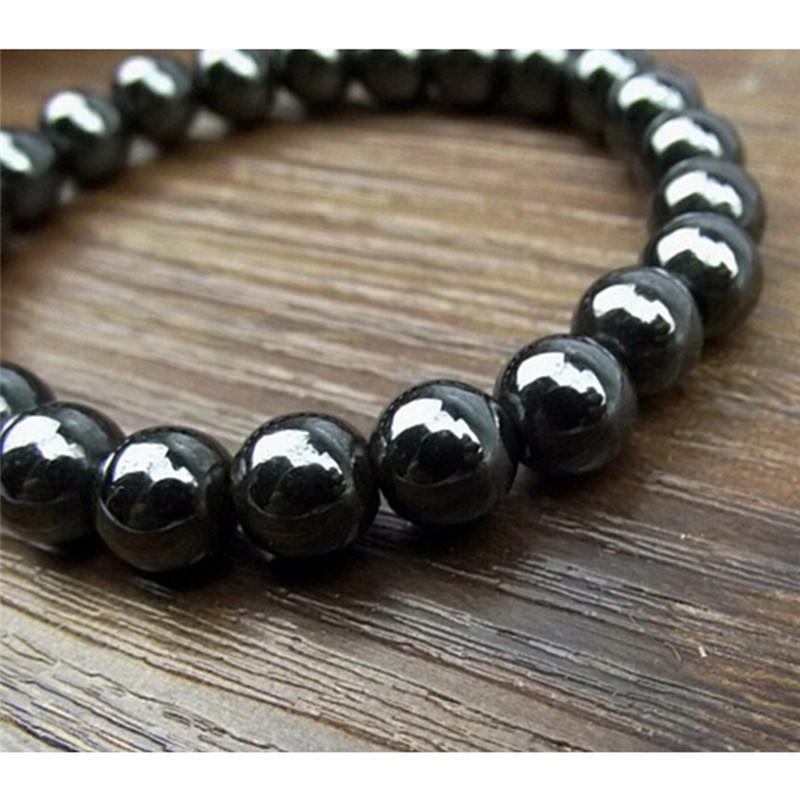 Weight Loss Round Black Stone Bracelet Health Care Magnetic Therapy Bracelet
