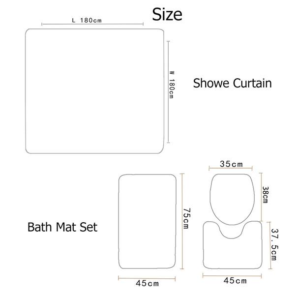 Золотая роза, водонепроницаемая занавеска для душа, комплект унитаза, коврик, нескользящие коврики для ванной, аксессуары для ванной комнаты