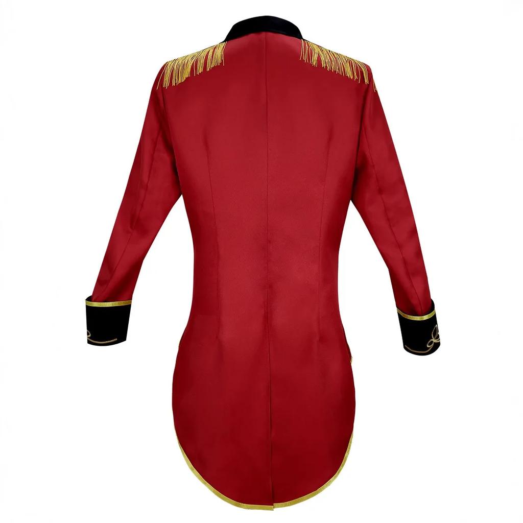 Костюм Косплей Униформа Циркового Ведущего Мужской Средневековый Винтажный Пальто Стойка Воротник Жакет Принцесса Сценический Костюм для Выступлений