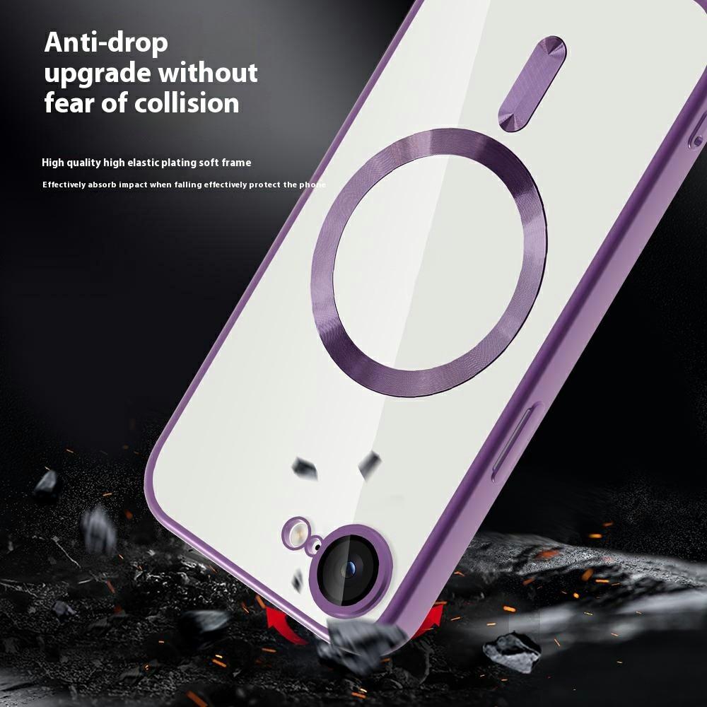 Чехол для iPhone 16e, совместимый с MagSafe, прозрачная задняя крышка из ТПУ+ПК