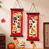 1 Pair Scroll Spring Festival Couplet Chinese Style Fu Character Door Pendant Window Decoration