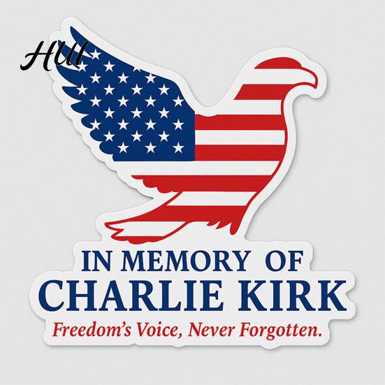 Patriotic American Flag Stickers Eagle Charlie Kirk Freedom-Themed Decals for Car Decal Set Laptop Skateboard Luggage Creative Design Bumper