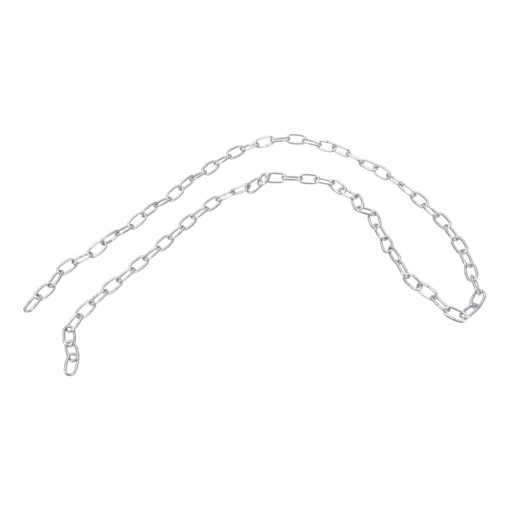 Практичная 100-сантиметровая рулонная цепь из оцинкованной стали серебристого цвета для подвешивания кормушек для птиц, потолочных светильников, произведений искусства и цветочных горшков