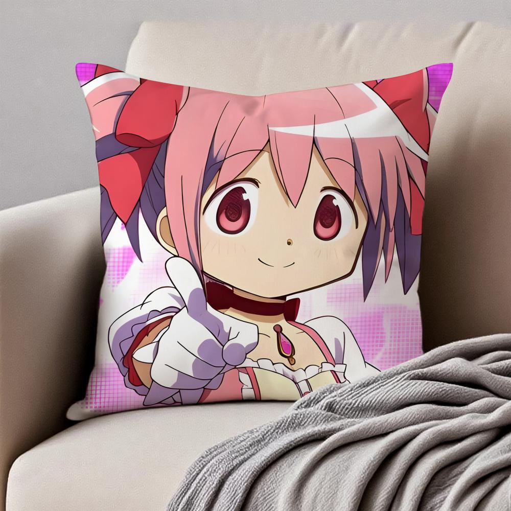 Милая японская аниме Puella Magi Madoka Magica Наволочка Подушка Антипылевой Невидимая молния Короткий плюш Подушка для дивана