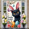 Дисплей для пасхальных яиц Винтажный грузовик Религиозный пасхальный фон Весенний пасхальный фон Клетчатая рамка Для семейного собрания Церковь