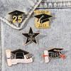Elegant Graduation Caps Brooch Pin Beautifully Crafted Graduate Caps Pin Badge Adornment Enhancing Ceremony Attire