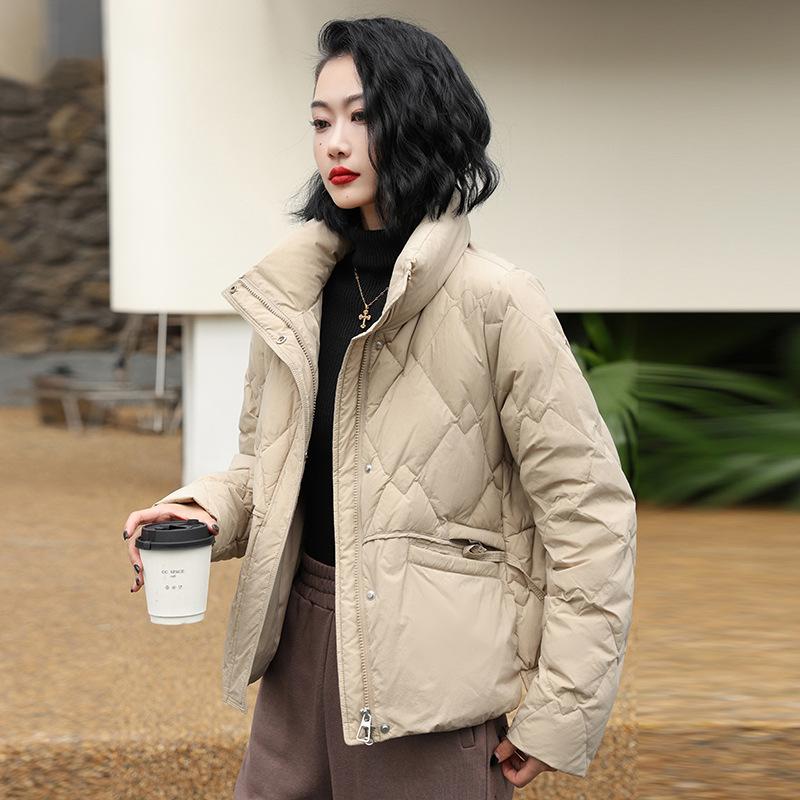 Down jacket women's new winter short stand-up collar light and versatile fashion casual warm jacket winter wear