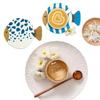 4Pcs/Set Whimsical Fish-Shaped Wooden Coasters Heat-Resistant For Coffee & Tea Lovers