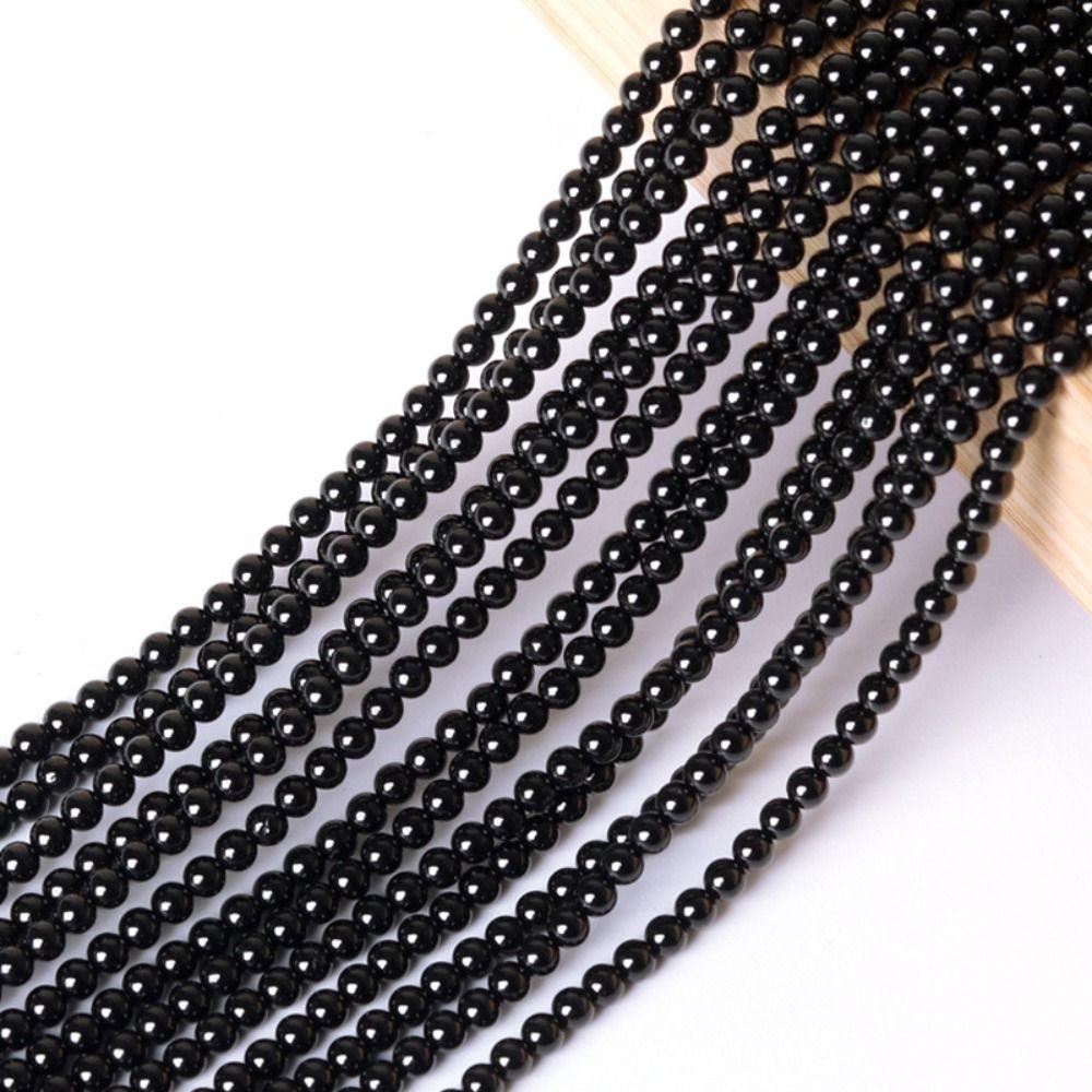 2/3/4mm DIY Bracelets Materials Handmade Loose Spacer Beads Black Spinels Stone Beads Necklace
