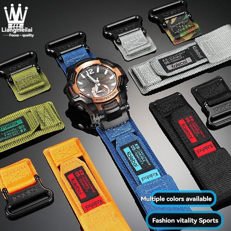 Для часов серии Casio G-SHOCK 5536 GR-B100/GR-B100GB Модифицированный нейлоновый холщовый ремешок Мужской Спортивный Водонепроницаемый Браслет черный