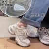 Women's Shoes Platform Mesh Breathable Silver Dad Shoes 2025 Summer New Fashion Heightening Versatile Casual Sports Shoes