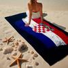 Croatian Football Pride Microfiber Beach Towel, Lightweight And Quick-Dry, for Summer Travel, Beach Essential, Swimming Pool