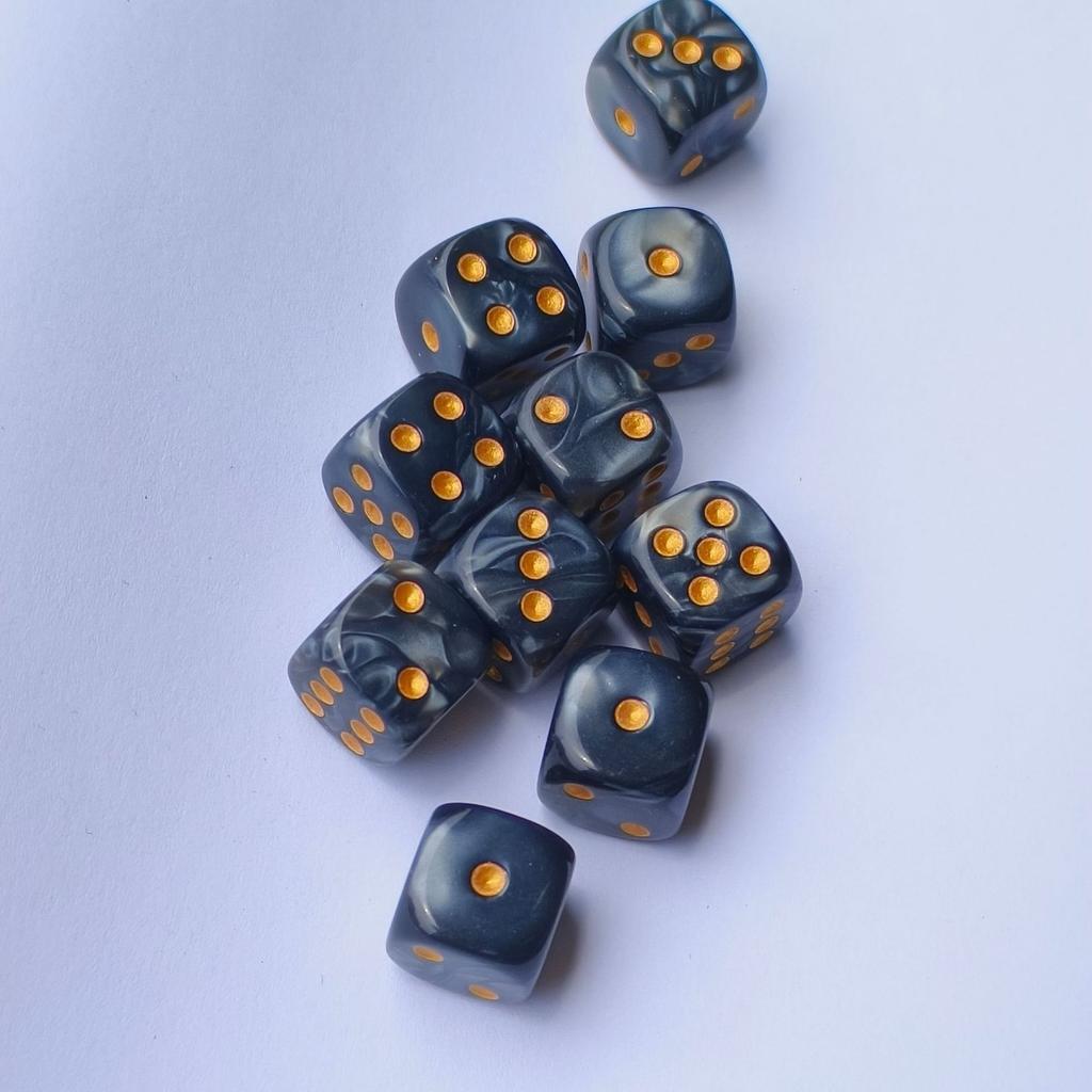 Набор из 10 штук 12-миллиметровых круглых кубиков с жемчужным узором и точками, цифровой набор кубиков, ролевая игра, COC, Dnd, настольная игра, кубики для развлечений для беговой группы, Dnd