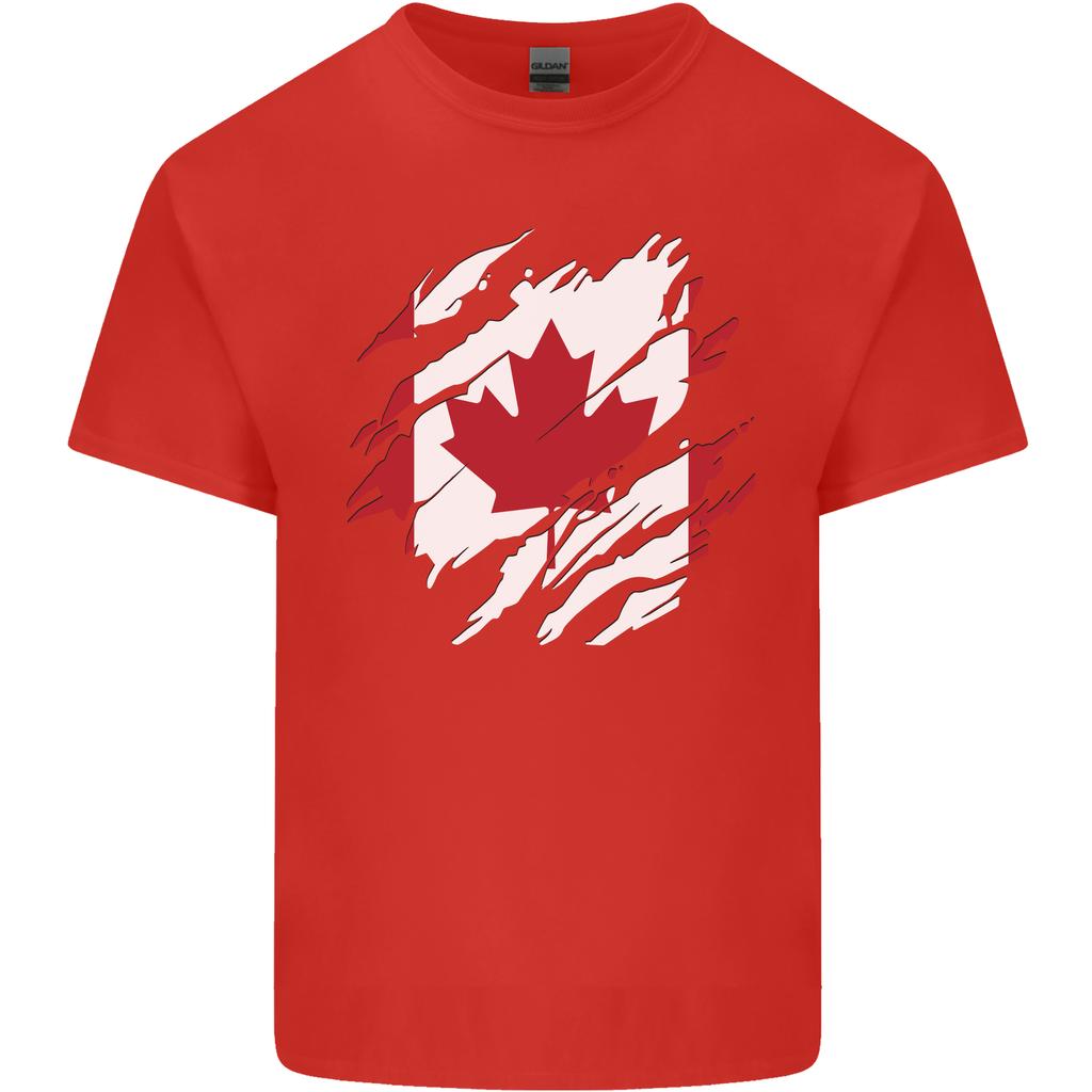 Torn Canada Flag Canadian Day Football Unisexs Light Cotton TShirt