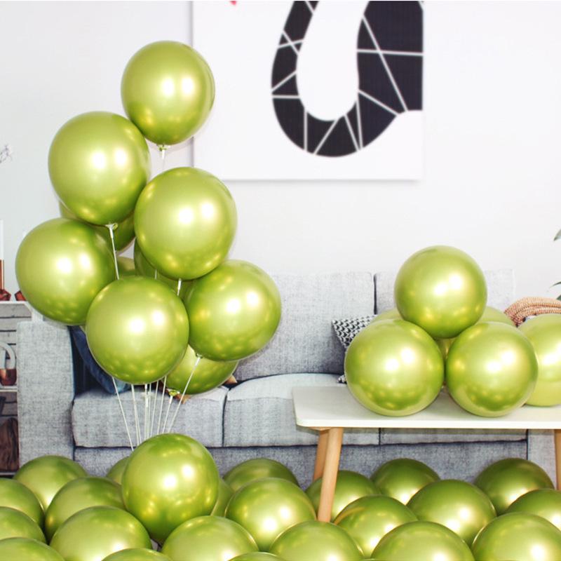 Утолщенные Хромированные Золотые Металлические Шары - Круглые Латексные Украшения для Вечеринок на Дни Рождения и Мероприятия