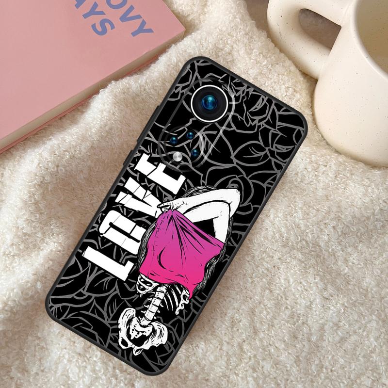 Чехол-арт с рисунком скелета и черепа для Honor Magic 7 5 6 Lite Honor 200 Pro 50 70 90 Lite X9b X9a X8b X8a X8 X9 X9c Чехол