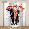 2 шт экзотическая индийская Юго-восточная Азия стиль масляной живописи занавески благоприятный слон занавеска искусство гостиная спальня индивидуальные занавески