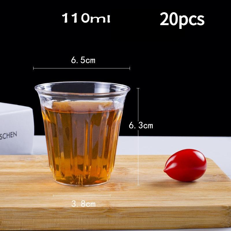 Eco-friendly Clear Plastic Disposable Party Shot Glasses Jelly Cups Tumblers Birthday Kitchen Accessories High Temperature Resistant Tea Cup for Drink