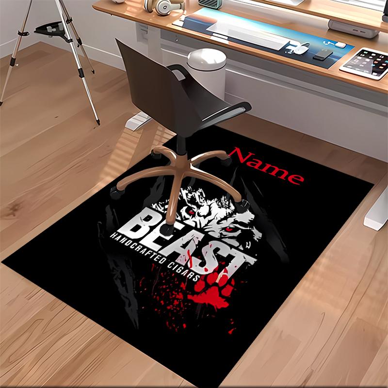 Custom personalization MrBeast logo Print Area Rug - Soft, Washable Non-Slip Indoor Mat,Living Room,Home&Office Decorative Rug
