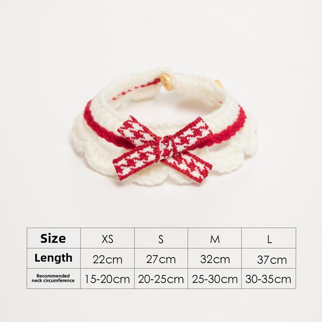 Sweet Japanese Cat Scarf Soft Collar Pet Decoration Bow Drool Towel
