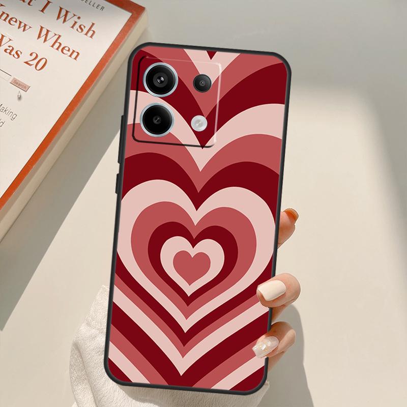 Latte Love Tunnel Коричневое Сердце Чехол Для Xiaomi Redmi Note 13 10 11 12 14 15 Pro Plus Чехол Для Redmi 15 15C 13C 12C 10C 14C