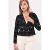 Women's Double Breasted Tweed Crop Jacket
