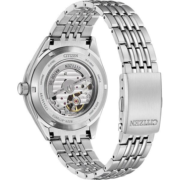 Citizen NH9110-90E ( Часы CITIZEN COLLECTION Механические классические часы Open Heart) Круглые часы, серебро