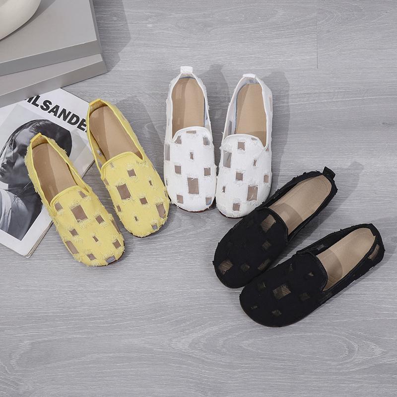 Тренд 2025 Весна для женщин Лето Балетки Черные Элегантные Слипоны Женские Мокасины на мягкой подошве Женские Балетки 43
