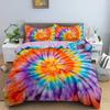 Rainbow Printing Bedding Set Colorful Stripe Duvet Cover Set Soft,Comfortable And Breathable King Queen Size Bedclothes Set 3Pcs