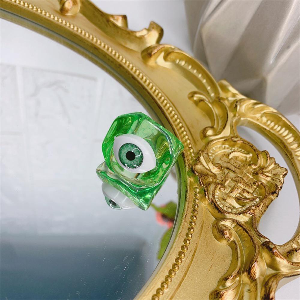 Личность Новый Панк Для Женщин Акриловые Модные Украшения Кольца Из Смолы Глаз Демона Кольцо На Палец