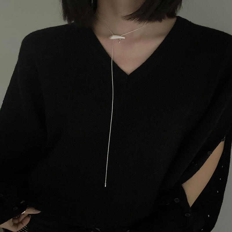 [925 проба серебра] Нитяное ожерелье Nars