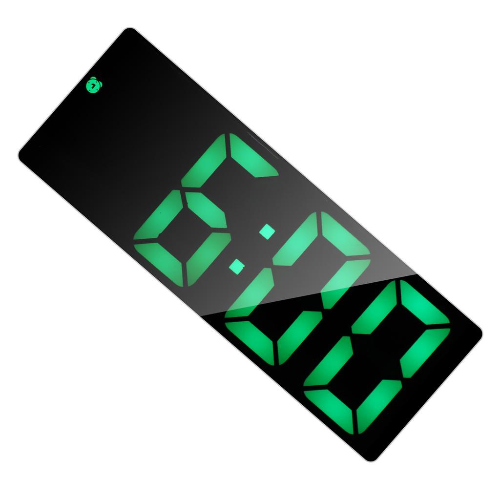 Electronic Clock LED Display Digital Mirror Alarm Clocks Battery PlugIn DualUse 0712