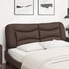 VidaXL Coussin de Tête de Lit, Oreiller de Lecture avec Fermeture à Glissière, Coussin de Lecture pour Lit Chambre, Marron 374597