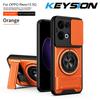 KEYSION Магнитный чехол для телефона OPPO Reno13 Pro 5G Reno13 F 5G Защита камеры со сдвижной крышкой Вертикальная подставка Кольцо Ударопрочный чехол