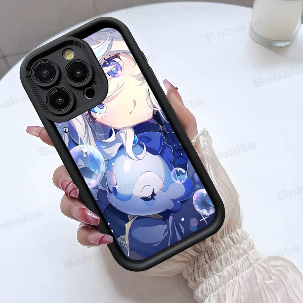 Genshin Impact Фурина Для iPhone 17 15 13 12 11 14 Pro Max X XR XS 16 Plus Ударопрочный Конфетный Задний Чехол