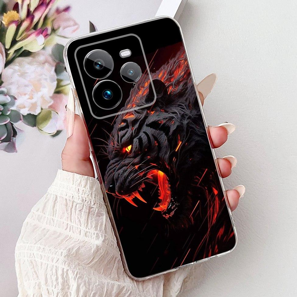 Чехол-крышка для Realme GT 7 Pro, прозрачный, милый мультяшный кот, модный, крутой, мягкий ТПУ корпус для телефона Realme GT 7 Pro RMX5010 RMX5011