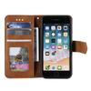 For iPhone 16e Leather Case Splicing Stitching Wallet Phone Cover with Wrist Strap