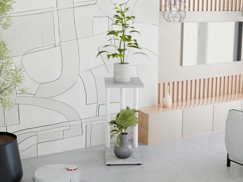 Double side table, loft side table for the living room