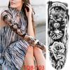 New 1 PC 480*170MM Super Large Compass Wolf Head Eye Fake Lion God Feather  Temporary Tattoo Sleeves For Men Women Tattoo Full Arm Tattoo Sticker