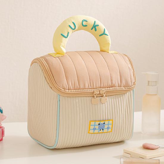 Bag Large Capacity Handheld Wash Bag Zipper Closure Multi-functional Beauty