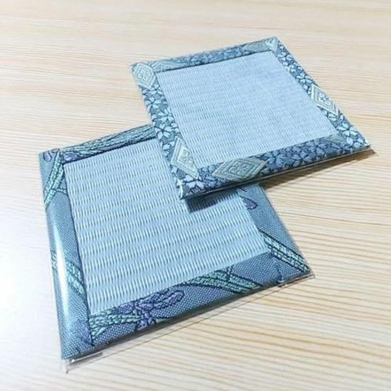 Gray Tatami Coaster Set 2 Individually Wrapped