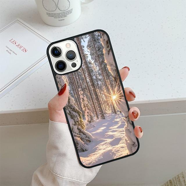 Winter Landscape Phone Case For iPhone 17 Air 13 12 14 15 16 Cover For Apple 14 15 16 Pro Max 6S Plus Coque