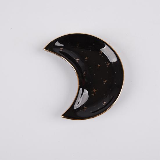 Декоративное ювелирное блюдо в форме луны, керамические обручальные кольца, брелок, блюдо, свадебный декор