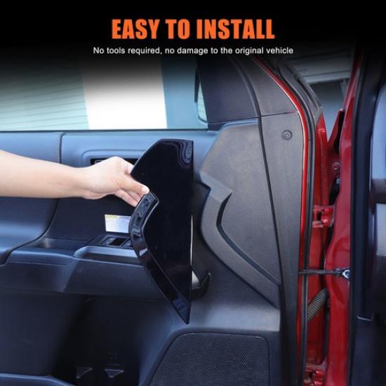 Glossy Black Door anti-collision Panel Trim Cover For Toyota Tacoma 2015-