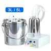 3L/5L Milking Machine Automatic Electric & Pulsating for Farm Cows Goats Sheep Vacuum Pump Stainless Steel Milker Bucket