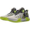 Li Ning Kids Basketball Comfortable Soft Durable Mid-Top Basketball Shoes Kids Sneaker Light-Lime Asphalt-Gray YKBV058-1