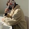2025 Women's Plush Mink Velvet Mid-Length Coat with Stand Collar