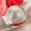 1PC 50MM Artificial Quartz Crystal Ball Transparent Sphere Home Decoration   Wooden Stand