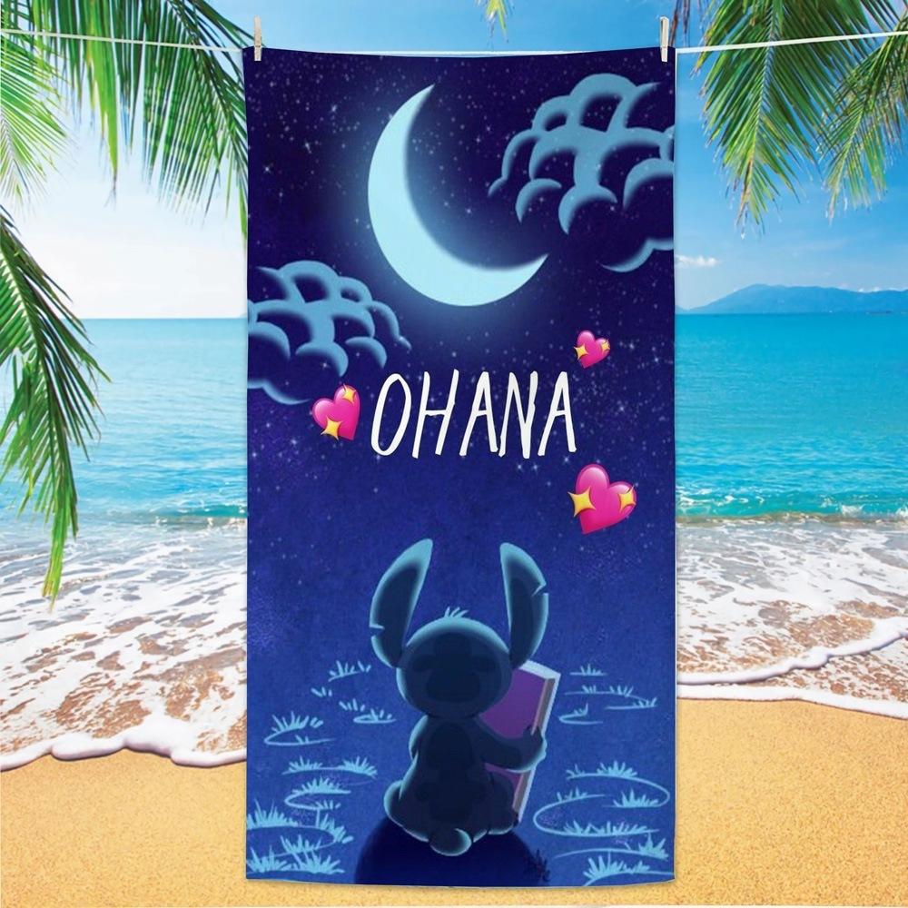 Western Anime Pattern Soft Thick Microfiber Large Towel For Children Beach Swimming