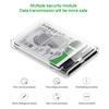 OULLX Type C USB3.0 2.5inch HDD Case Transparent SATA  Adapter Hard Drive Enclosure for SSD Disk Box HD External HDD Enclosure